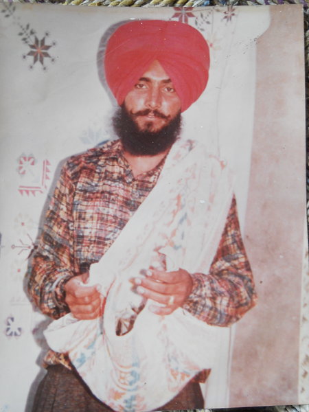 Photo of Harjinder Singh, victim of extrajudicial execution on July 17, 1992, in Smalsar, by Punjab Police