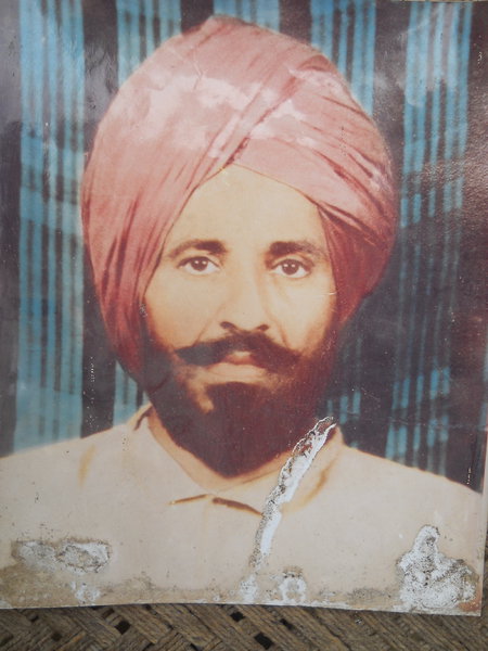 Photo of Ajit Singh, victim of extrajudicial execution on July 31, 1991, in Zira, by Punjab Police