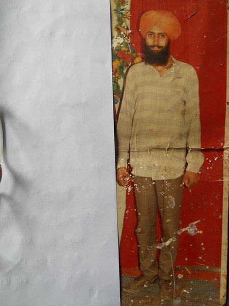 Photo of Jagtar Singh, victim of extrajudicial execution on June 20, 1990, in Faridkot, by Punjab Police