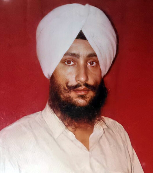 Photo of Nirmal Singh, victim of extrajudicial execution on November 30, 1990, in Patiala, Jalandhar, by Punjab Police