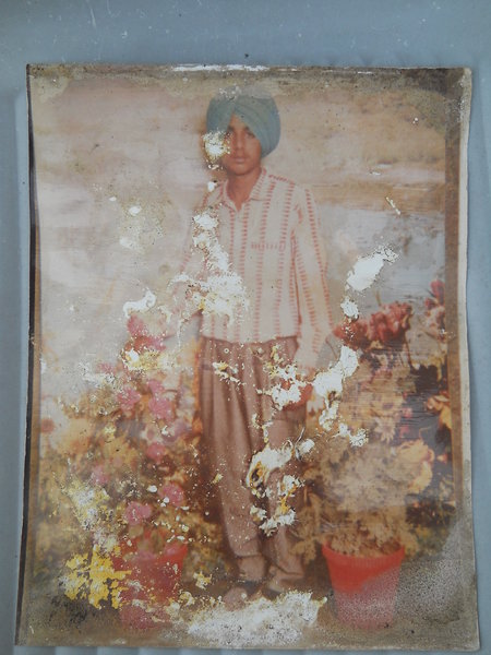 Photo of Gurbaj Singh, victim of extrajudicial execution on July 16, 1992, in Sangrur, by Punjab Police