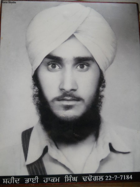 Photo of Hakam Singh, victim of extrajudicial execution on July 22, 1984, in Sidhwan Bet, by Punjab Police